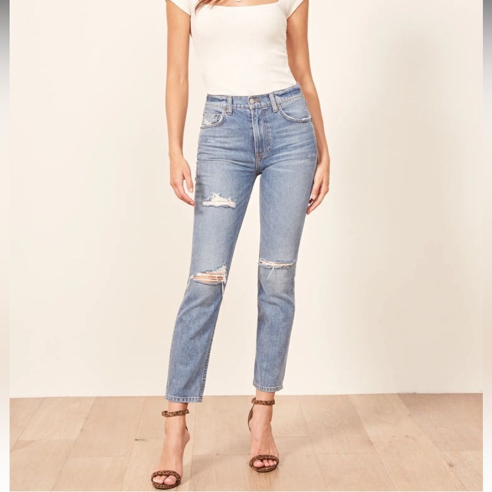 Reformation Julia High Rise Cigarette Straight Leg Women's Jeans in Antigua size